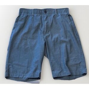 Ascend Shorts Performance Mens 30 Blue Flex Stretch Flat Front Hiking Outdoor